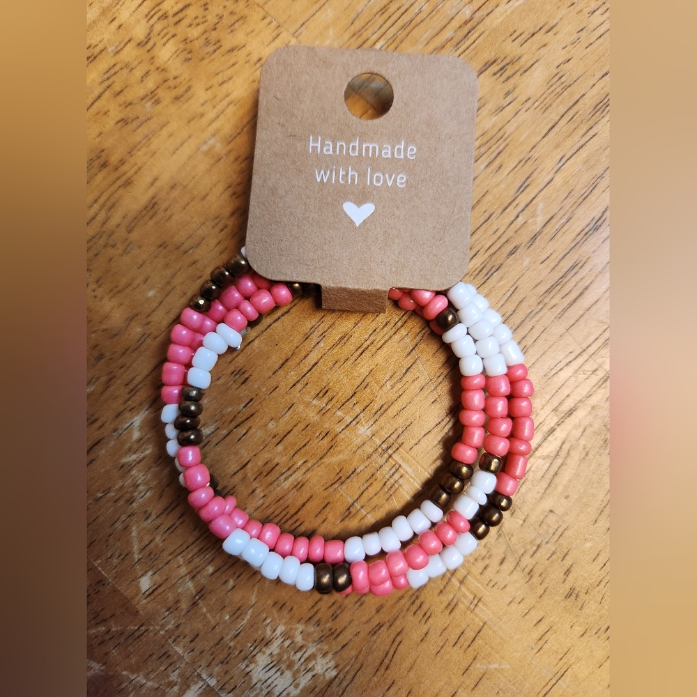 Set of 2 Handmade Beaded Bracelet